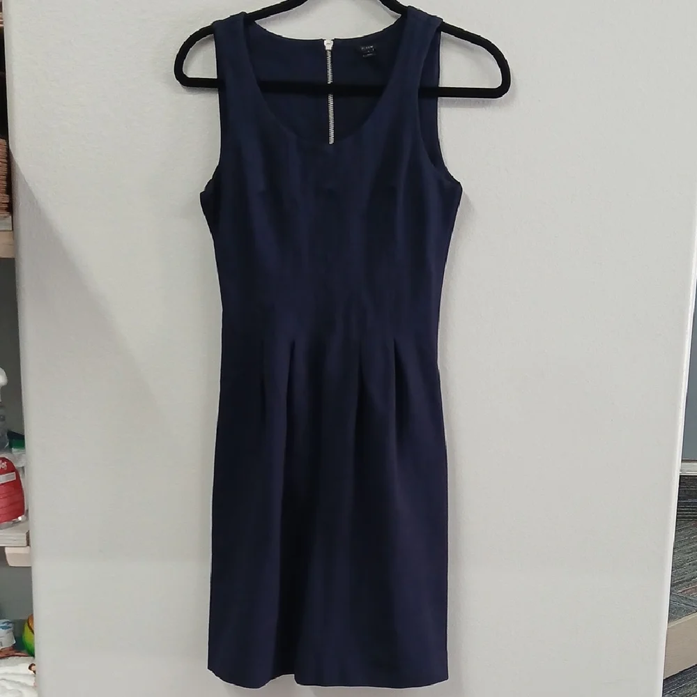 J. Crew Classic Navy Midi Dress